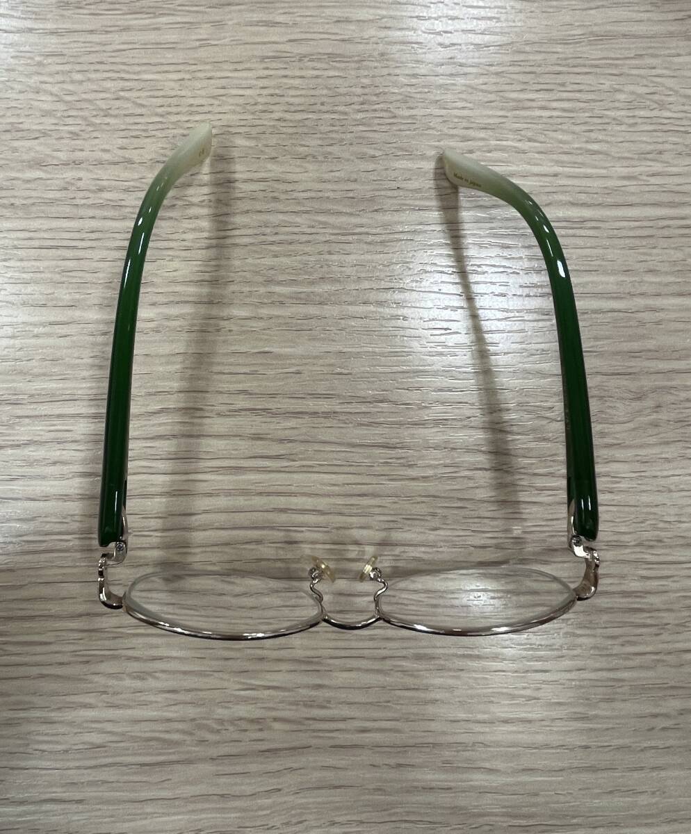 #20645 Nakamura . Saburou glasses sheep horn gradation KN-2628 53*16-128 white topaz silver blue white 