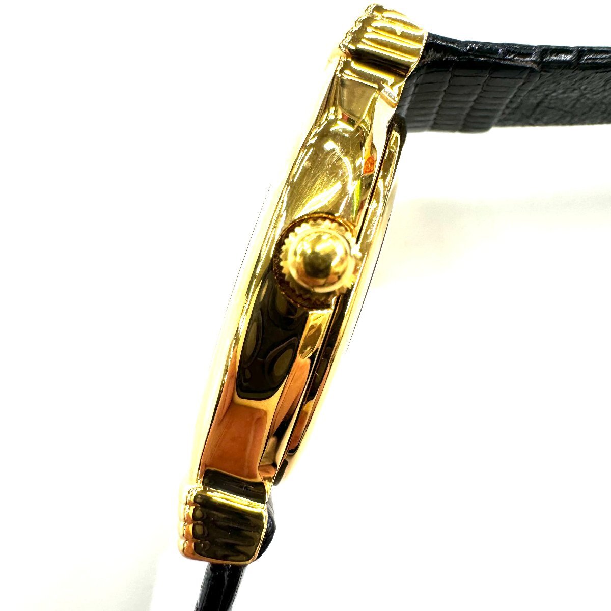 【稼動品】Christian Dior/クリスチャンディオール 腕時計 白文字盤 2針 QZ クォーツ ゴールド レザー レディース時計 スイス 3009_画像9