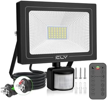 CLY センサーライト 屋外 人感センサーライト LED投光器 35W 昼白色 3500LM 6500K フラッドライト 超高輝度_画像1