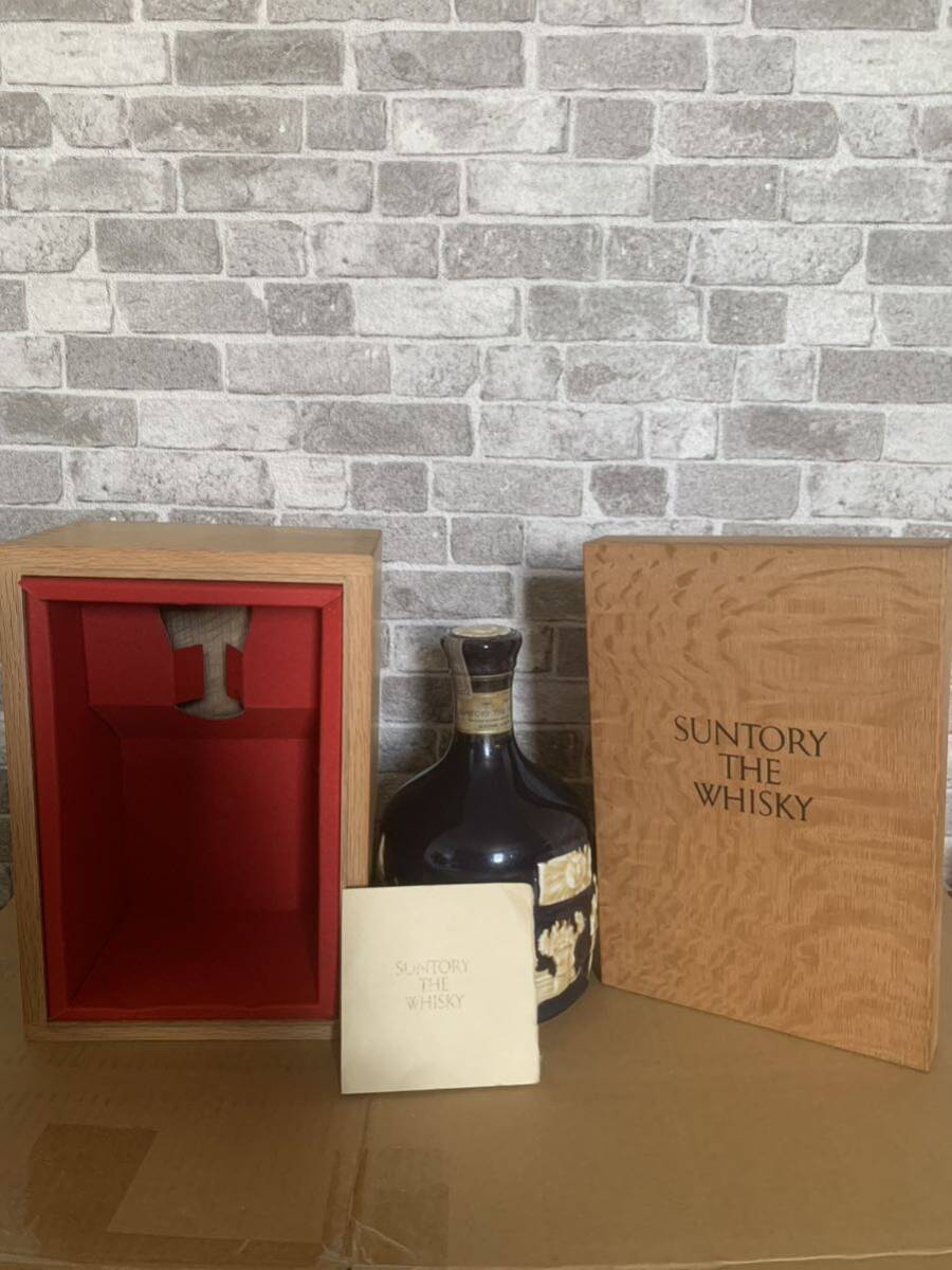 SUNTORY WHISKY サントリー ザ ウイスキー 有田焼 750ml 木箱付き_画像1