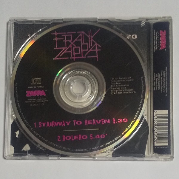 CD★FRANK ZAPPA「STAIRWAY TO HEAVEN」シングル フランク・ザッパ / 天国への階段 ボレロの画像2