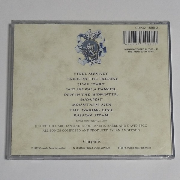 CD★JETHRO TULL「CREST OF A KNAVE」UK盤　EMI SWINDON　ジェスロ・タル_画像2