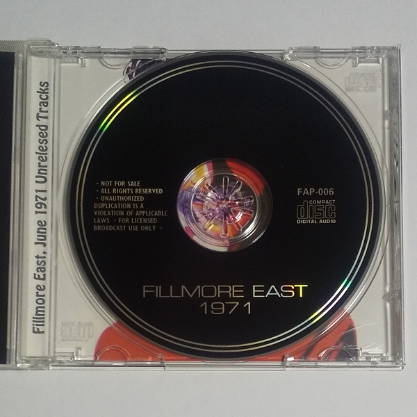 CD★FRANK ZAPPA「FILLMORE EAST JUNE 1971 UNRELESED TRACKS」フランク・ザッパ コレクターズ の画像3