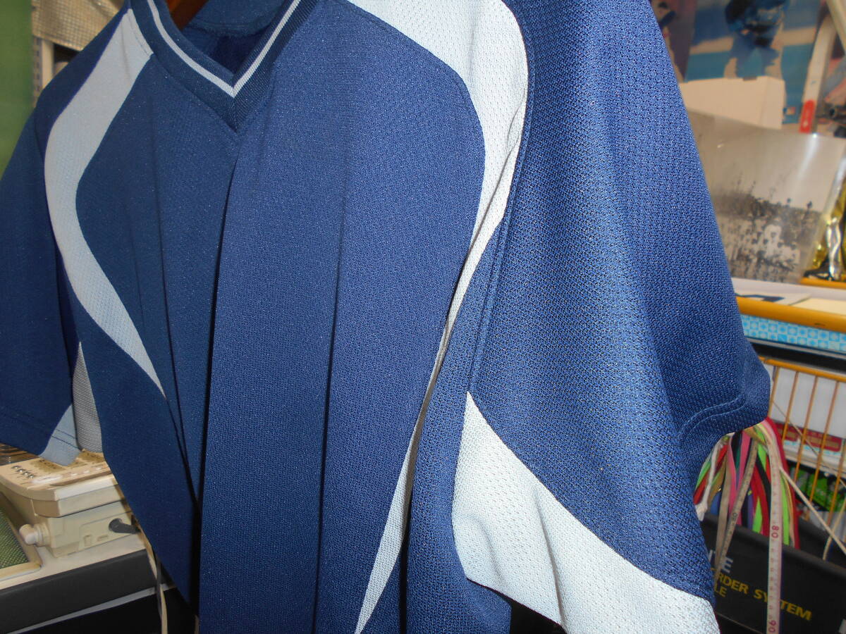  Z Baseball рубашка с коротким рукавом BOT-675 L размер темно-синий / серебряный 