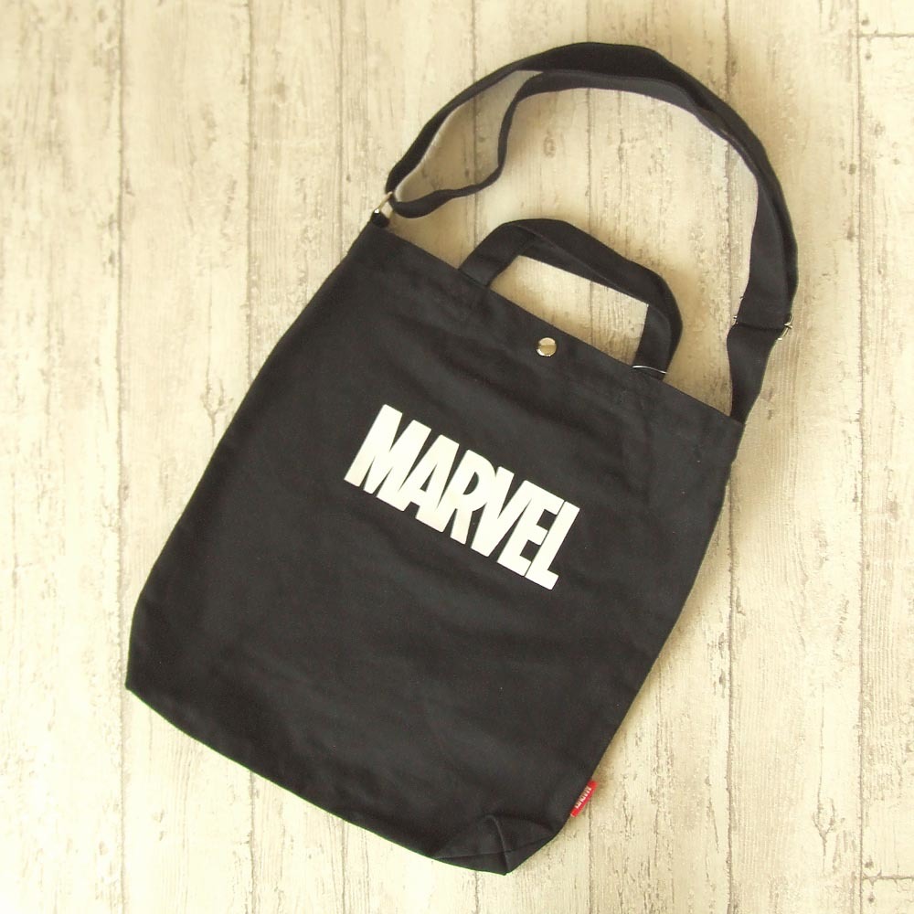 マーベル♪MARVEL　2WAY　ショルダー　トートバッグ　ブラック_画像1