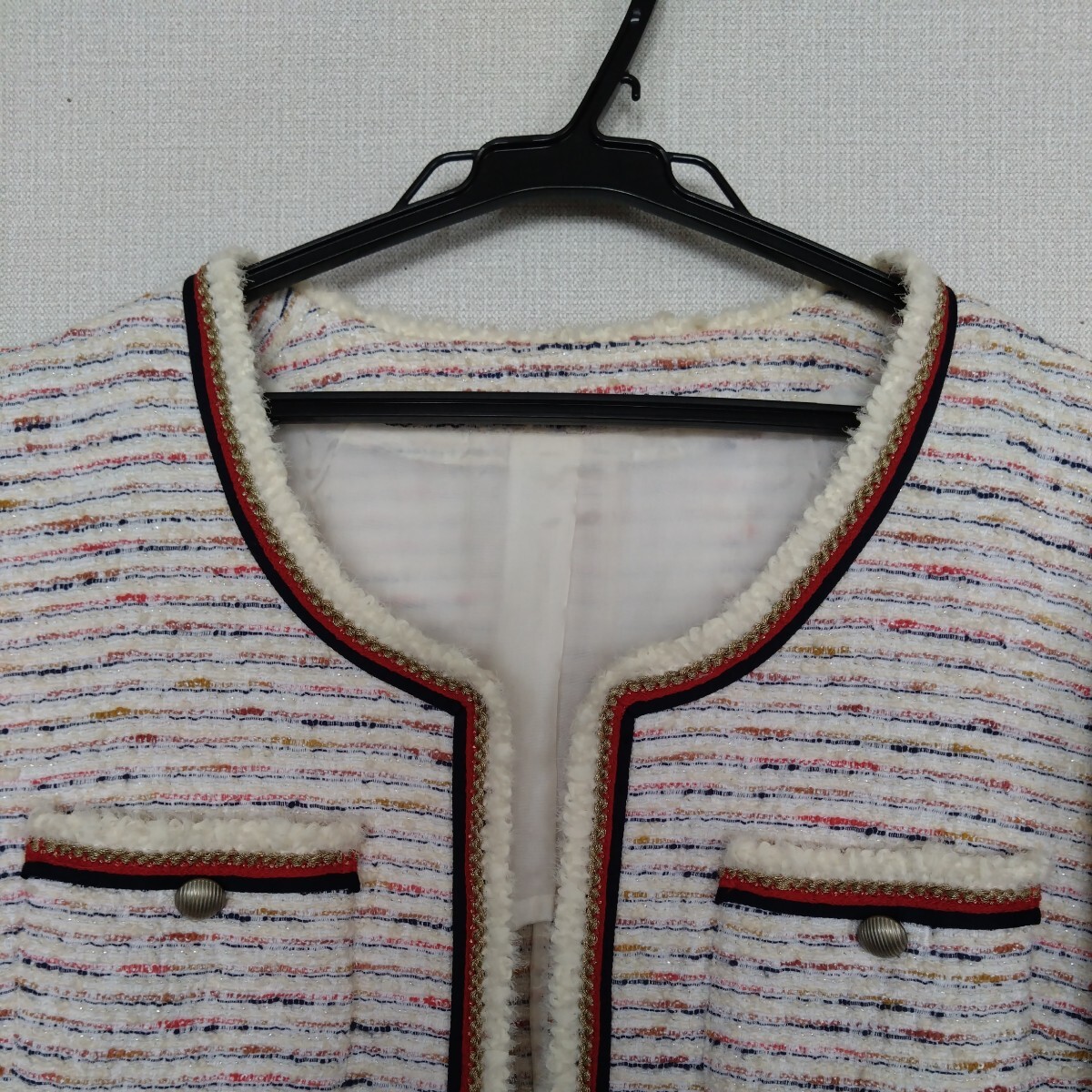 レリアン☆ノーカラージャケット☆シンプルで素敵☆コットン素材で長く着用可能☆スカートにもパンツにも☆着心地の良い製品ですの画像5