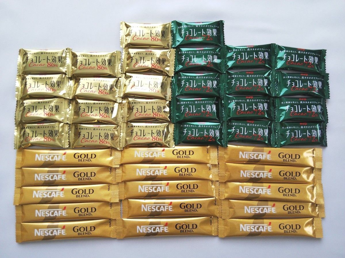 NESCAFE GOLD BLEND スティックコーヒー meiji チョコレート効果 カカオ86% カカオ72% 高カカオ