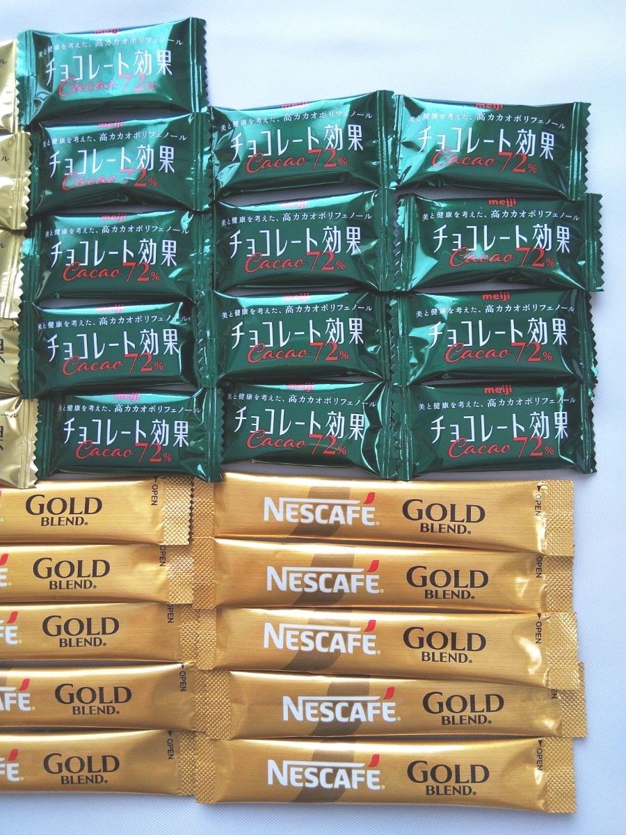 NESCAFE GOLD BLEND スティックコーヒー meiji チョコレート効果 カカオ86% カカオ72% 高カカオ