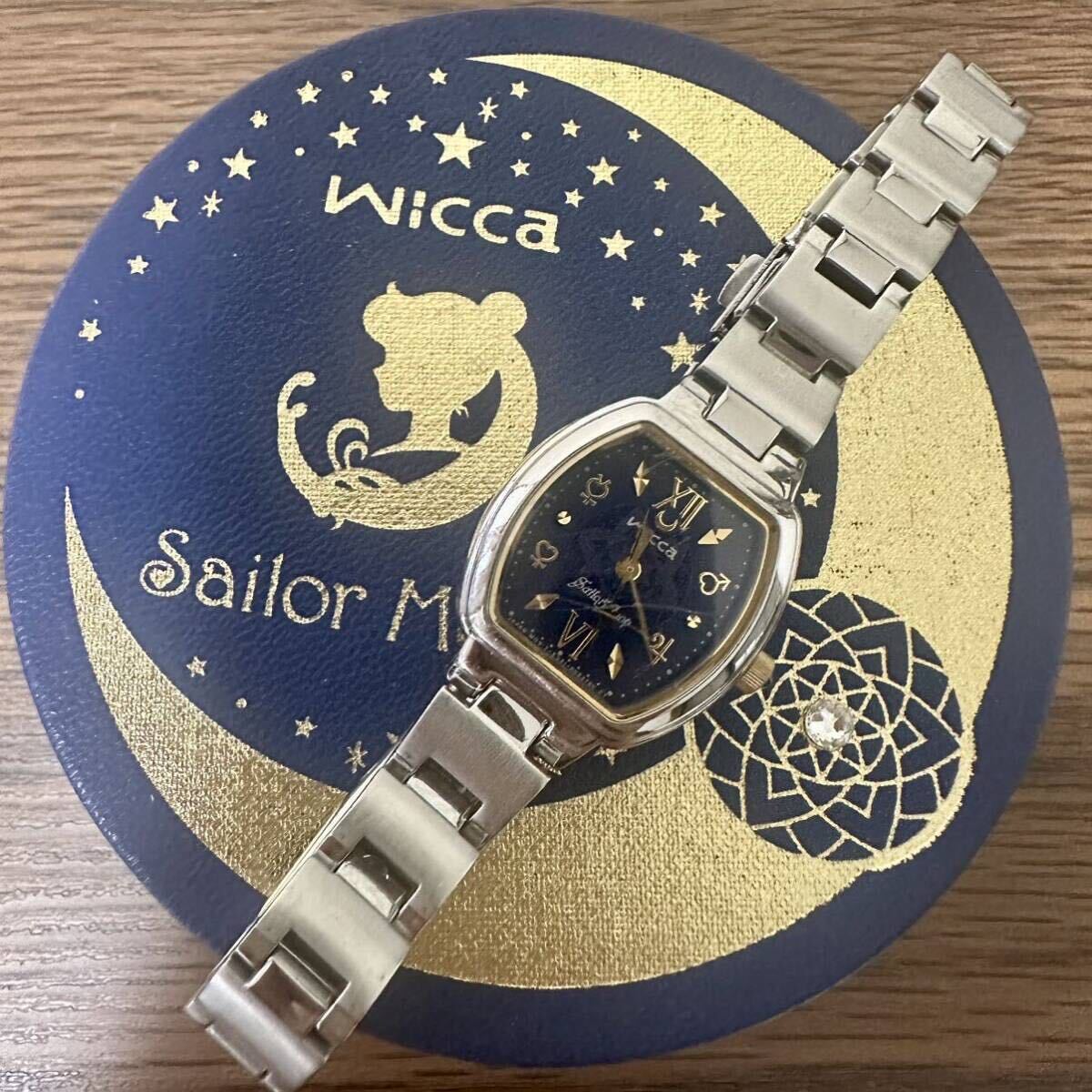 [1 иен ~]CITIZEN wicca Citizen Wicca наручные часы Sailor Moon темно-синий tonneau ограничение солнечный работоспособность не проверялась 