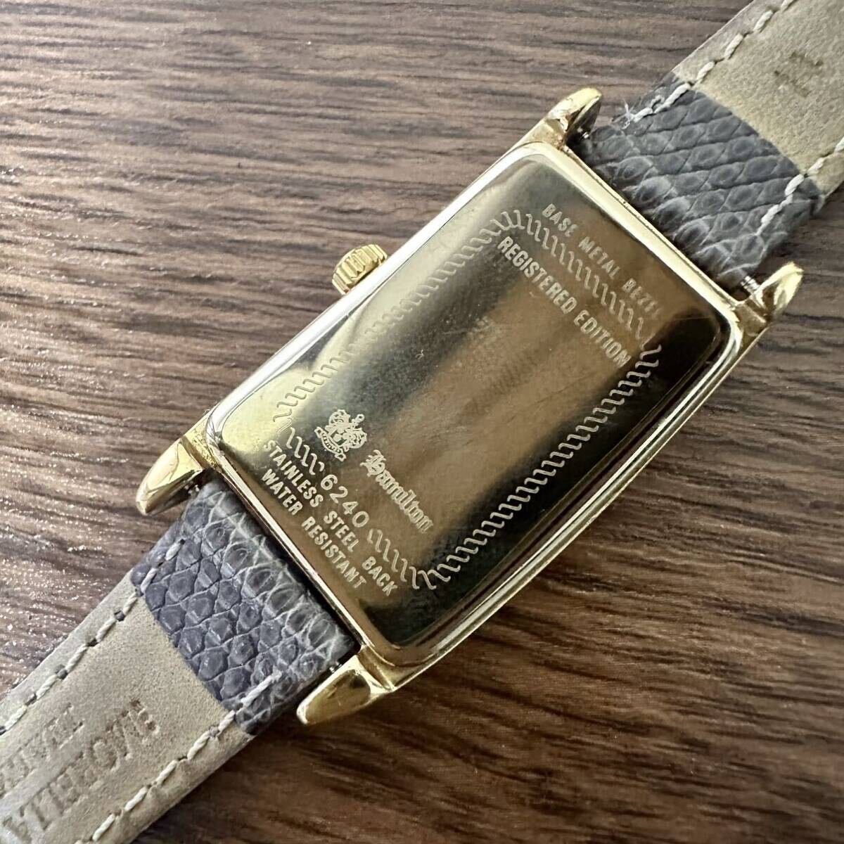 【1円〜】Hamilton ハミルトン 腕時計6240 ゴールド スモールセコンド メンズ ボーイズ クオーツ 稼働品の画像5