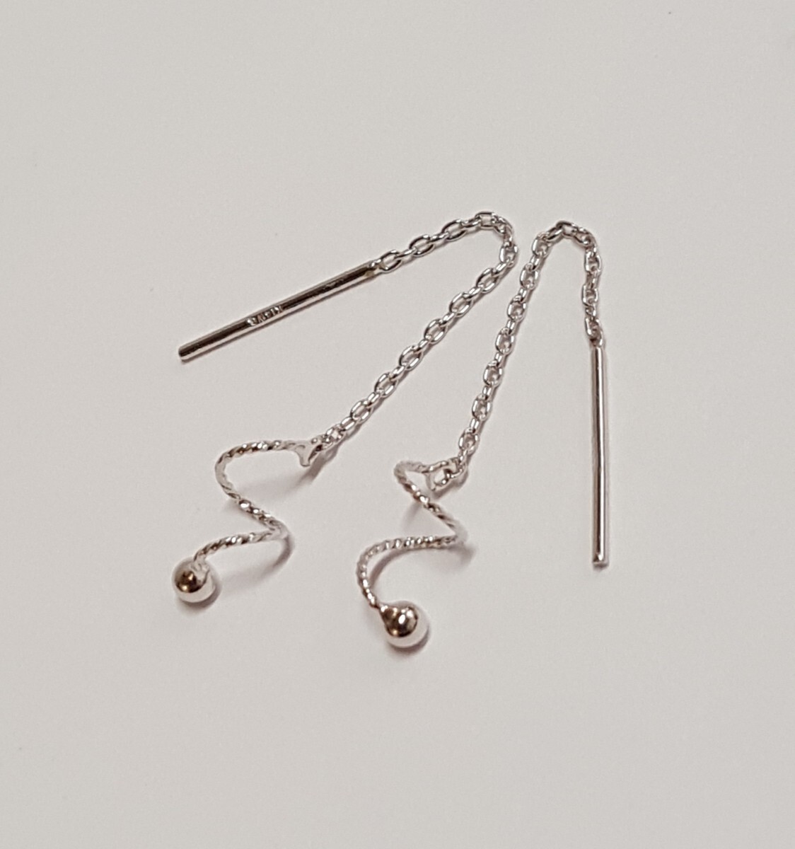  new goods *K14(14 gold ) white gold . to coil charm american earrings 