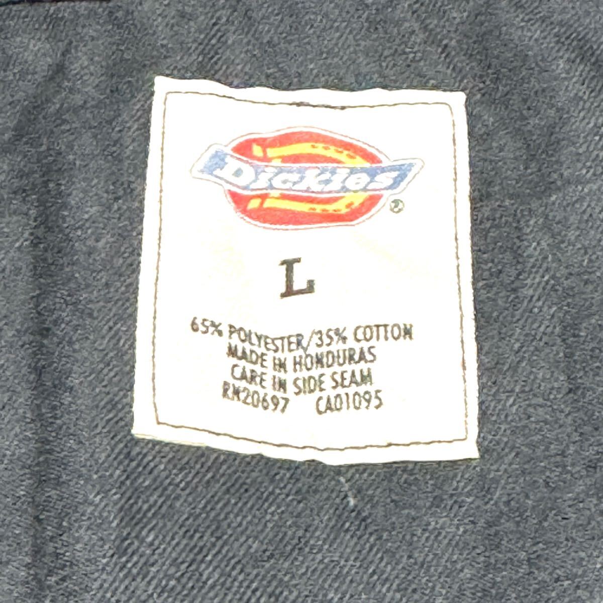 Lサイズ ディッキーズ ブラック　メンズ　ワークシャツ　半袖シャツ　サーファー　スケーター　ハーレー　バイカー　農業　パンクロック