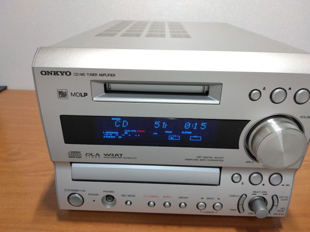 ONKYO 　FR-SX7A CD/MDコンポ　D-SX7A FR-X7A　スピーカー　リモコン_画像2