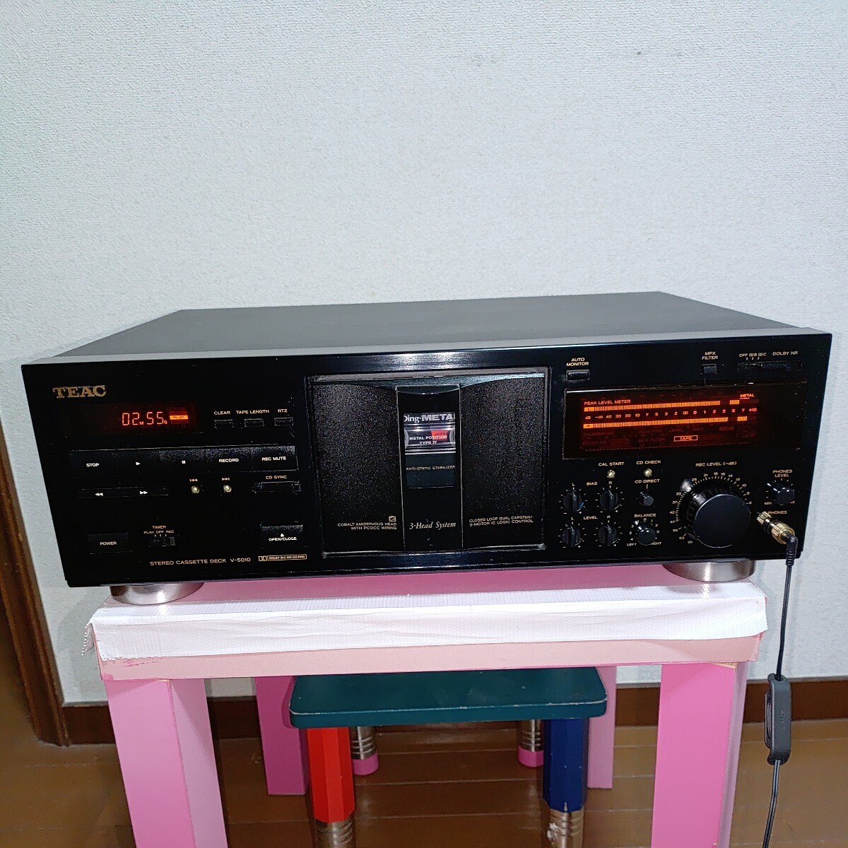 TEAC ティアック 3ヘッドカセットデッキ V-5010 動作品の画像1