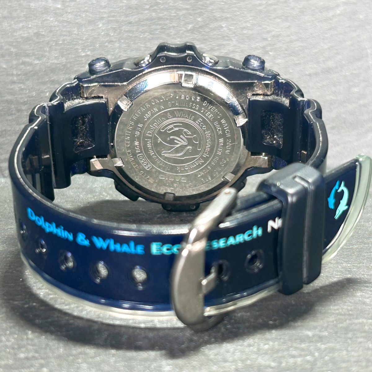 CASIO カシオ Baby-G ベビージー FROGMAN フロッグマン BGW-103K-2 腕時計 クオーツ デジタル 多機能 潜水 ステンレススチール 電池交換済の画像7