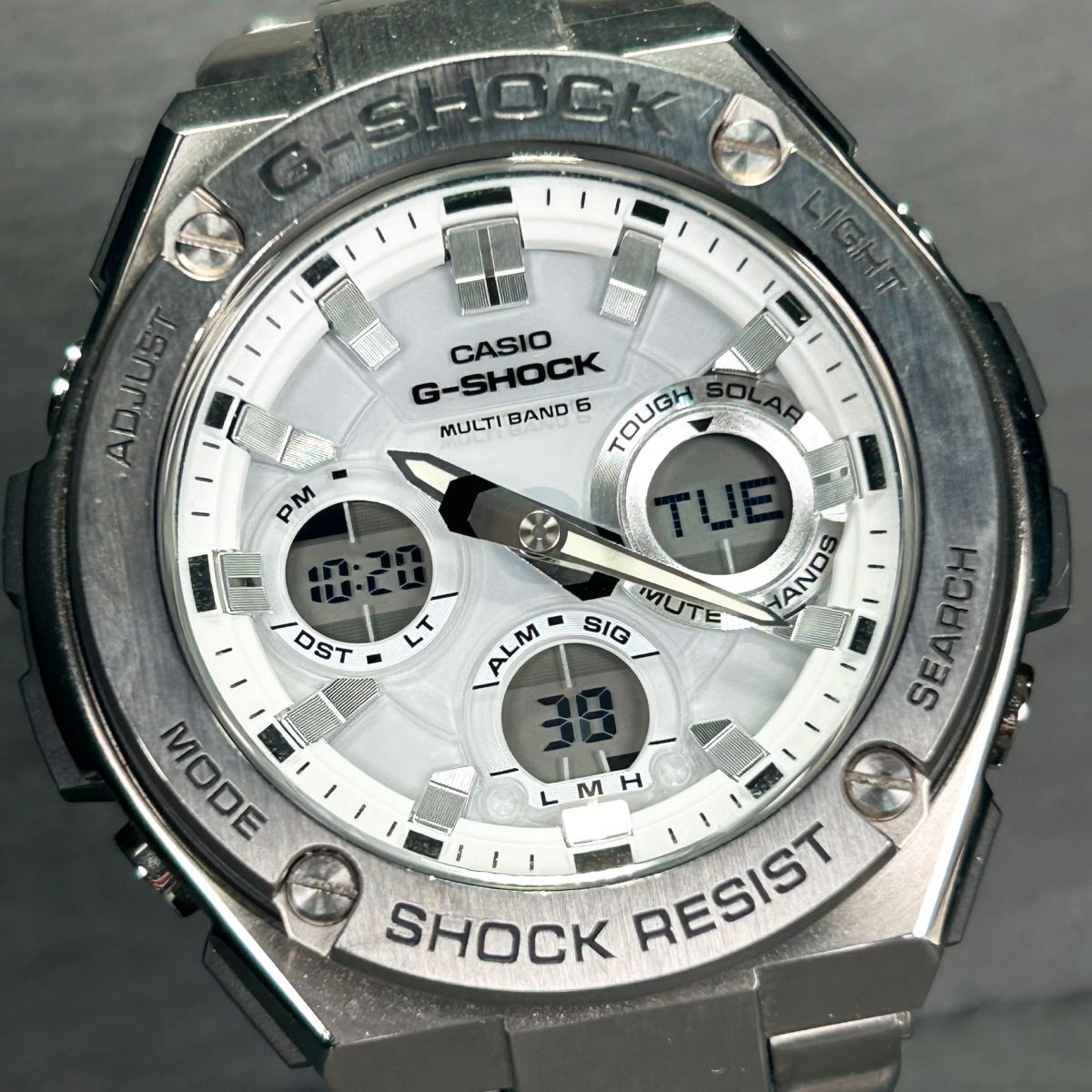 美品 CASIO カシオ G-SHOCK ジーショック G-STEEL ジースチール GST-W110D-7A 腕時計 タフソーラー 電波時計 アナデジ 多機能 動作確認済みの画像1