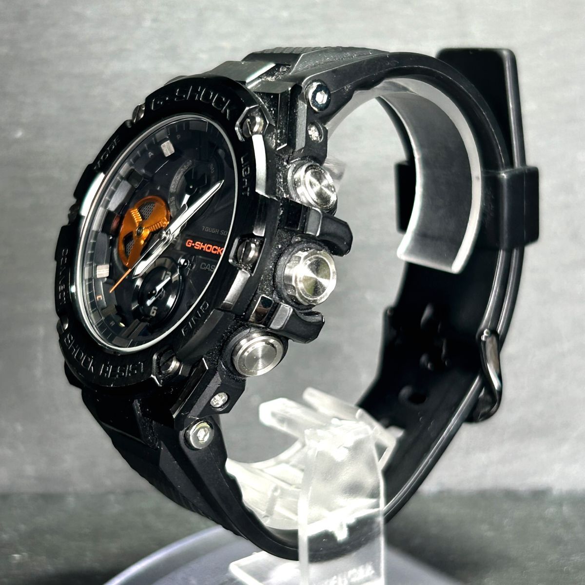 新品 CASIO カシオ G-SHOCK ジーショック G-STEEL ジースチール GST-B100B-1A4 腕時計 タフソーラー モバイルリンク アナログ 多機能の画像6