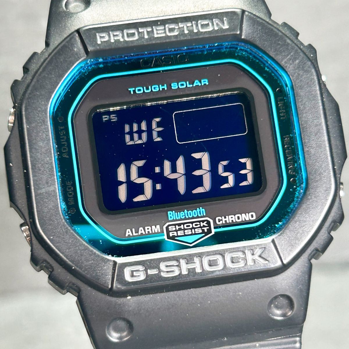 美品 CASIO カシオ G-SHOCK ジーショック GW-B5600-2 腕時計 タフソーラー 電波時計 デジタル 多機能 ブラック×ブルー メンズ 動作確認済_画像1