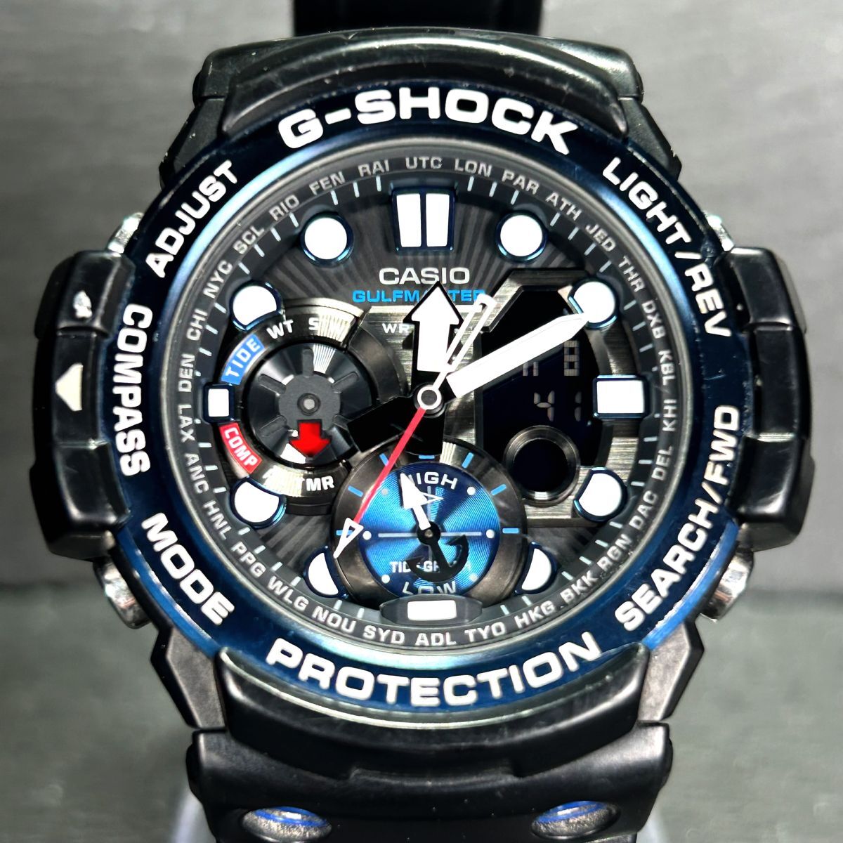 海外モデル CASIO カシオ G-SHOCK ジーショック ガルフマスター MASTER OF G GN-1000B-1A 腕時計 クオーツ デジタル 多機能 動作確認済みの画像3