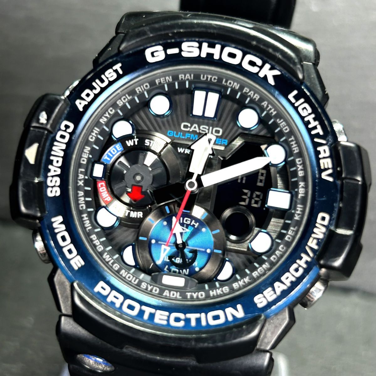 海外モデル CASIO カシオ G-SHOCK ジーショック ガルフマスター MASTER OF G GN-1000B-1A 腕時計 クオーツ デジタル 多機能 動作確認済みの画像2