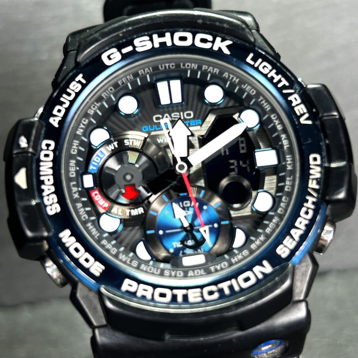 海外モデル CASIO カシオ G-SHOCK ジーショック ガルフマスター MASTER OF G GN-1000B-1A 腕時計 クオーツ デジタル 多機能 動作確認済みの画像1