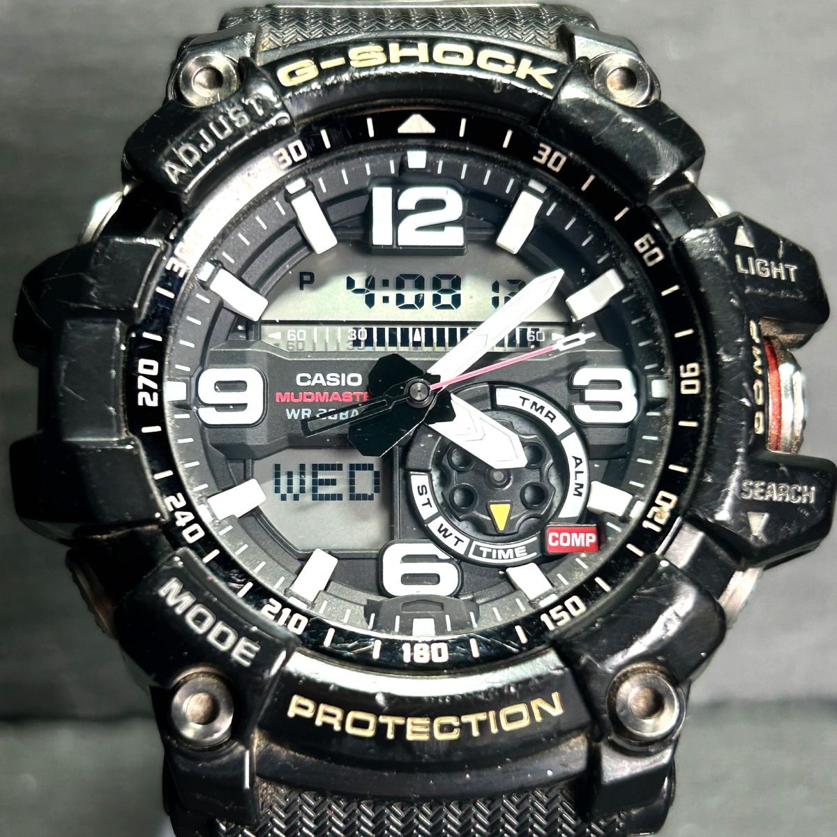 美品 CASIO カシオ G-SHOCK ジーショック GG-1000-1A MASTER OF G マッドマスター 腕時計 クオーツ アナデジ 多機能 ステンレススチールの画像3