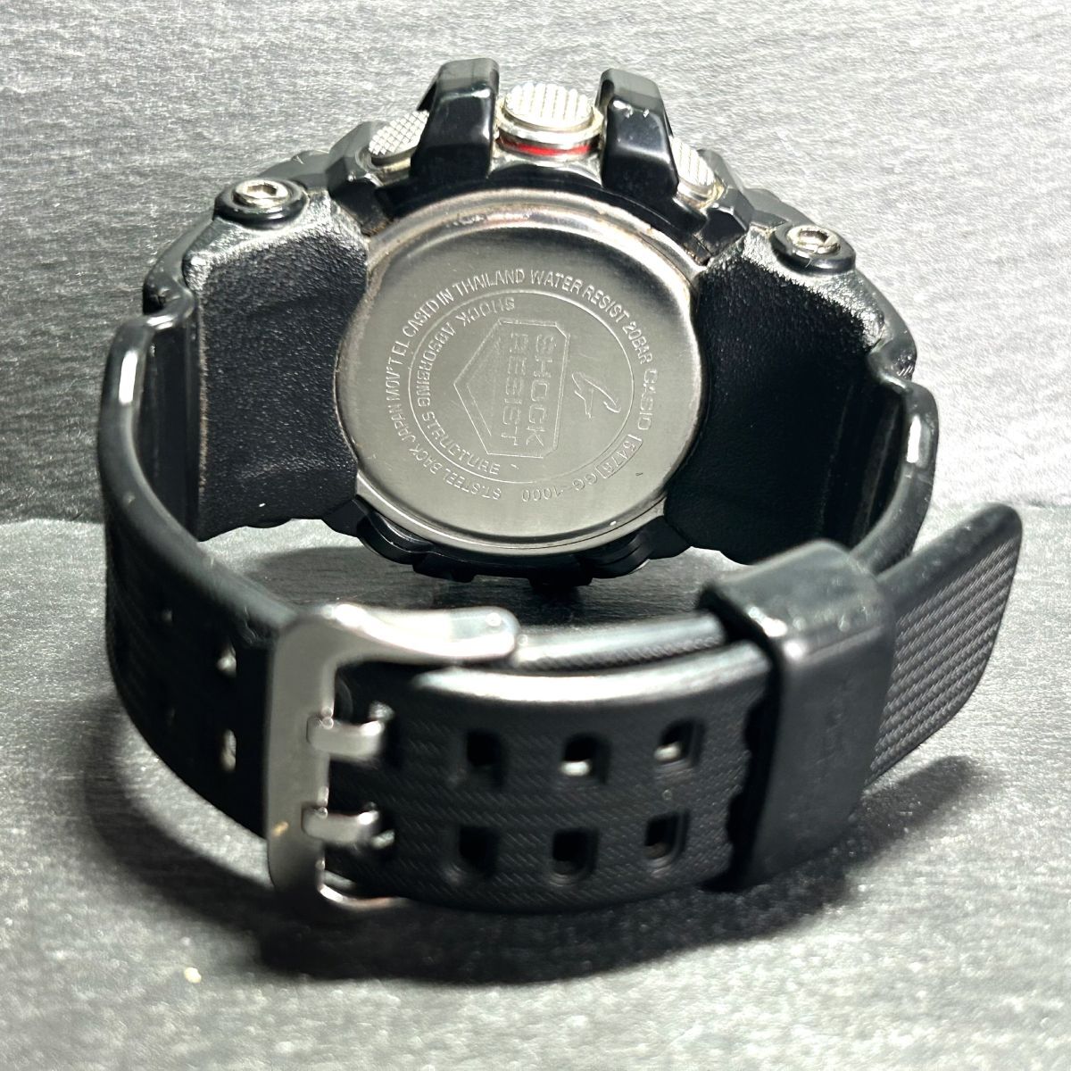 美品 CASIO カシオ G-SHOCK ジーショック GG-1000-1A MASTER OF G マッドマスター 腕時計 クオーツ アナデジ 多機能 ステンレススチールの画像7