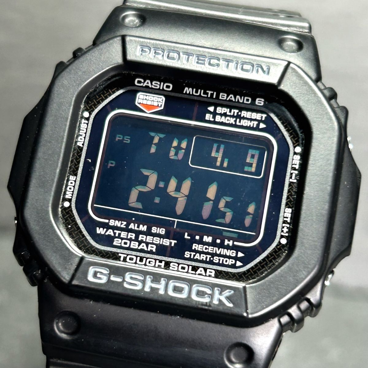 美品 CASIO カシオ G-SHOCK ジーショック GW-M5610-1B 腕時計 タフソーラー 電波時計 デジタル カレンダー 多機能 ブラック 動作確認済みの画像2