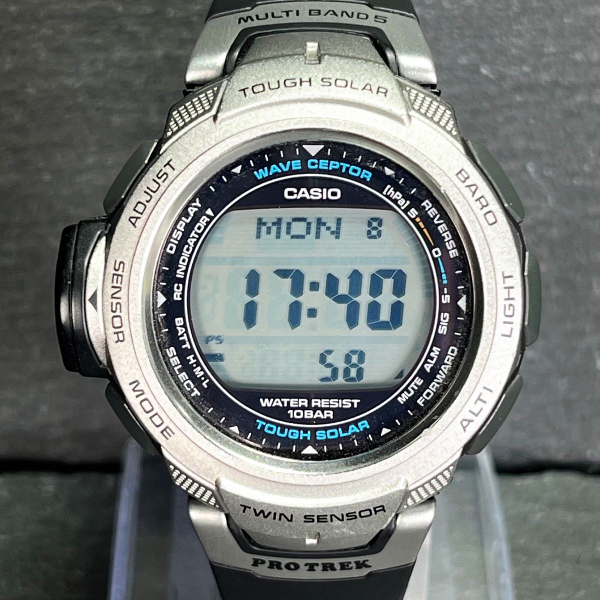 CASIO カシオ PROTREK プロトレック PRW-500J-1JF メンズ 腕時計 デジタル 電波ソーラー ツウィンセンサー マルチバンド5 ステンレス 樹脂の画像1
