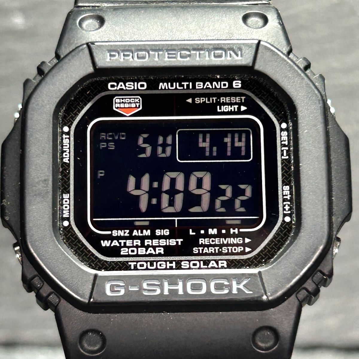 美品 CASIO カシオ G-SHOCK ジーショック GW-M5610U-1B 腕時計 タフソーラー 電波時計 デジタル 多機能 ステンレススチール 動作確認済みの画像3