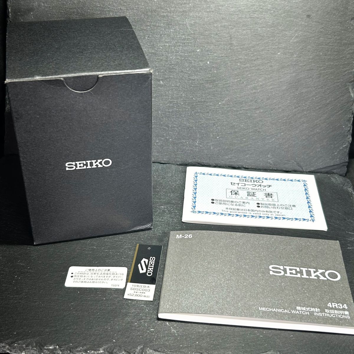 流通限定モデル 美品 EIKO セイコー セイコー5 スポーツ GMT SBSC003 腕時計 自動巻き メカニカル アナログ シースルーバック 回転ベゼルの画像9