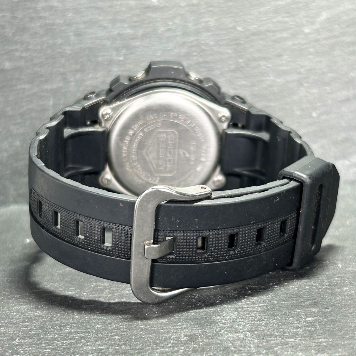 良品 CASIO カシオ G-SHOCK ジーショック AW-590-1A 腕時計 クオーツ アナデジ カレンダー ステンレススチール 多機能 新品電池交換済みの画像7