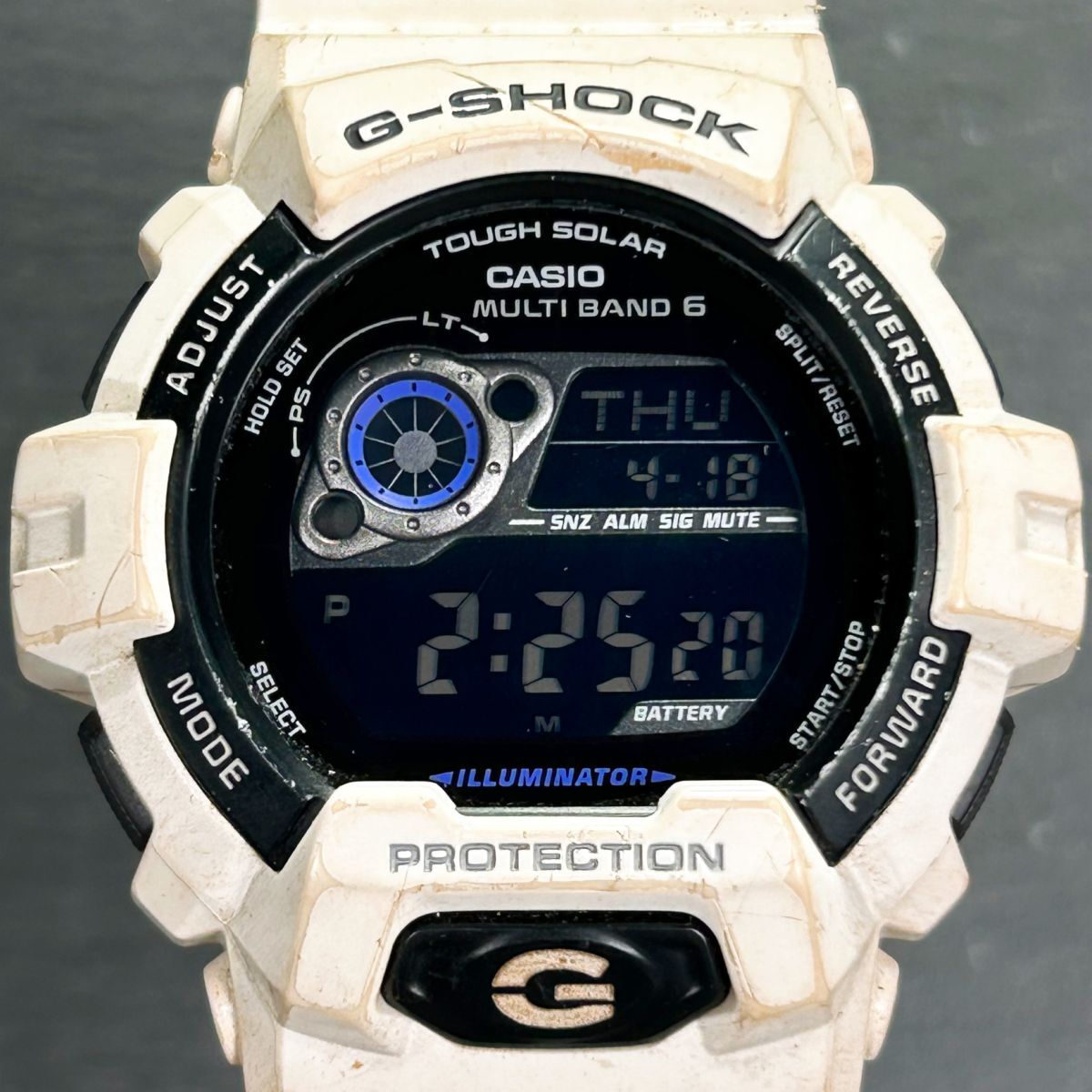 CASIO カシオ G-SHOCK ジーショック GW-8900A-7 腕時計 タフソーラー 電波ソーラー デジタル 多機能 ホワイト メンズ ステンレススチールの画像3