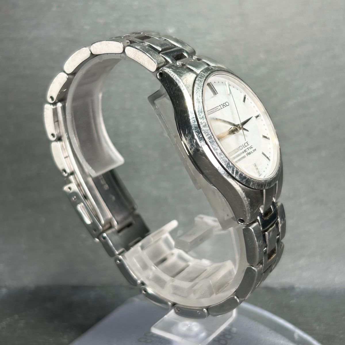 SEIKO セイコー DOLCE ドルチェ KINETIC キネティック 5J21-0A50 腕時計 オートリレー アナログ 3針 ステンレススチール 動作確認済みの画像5