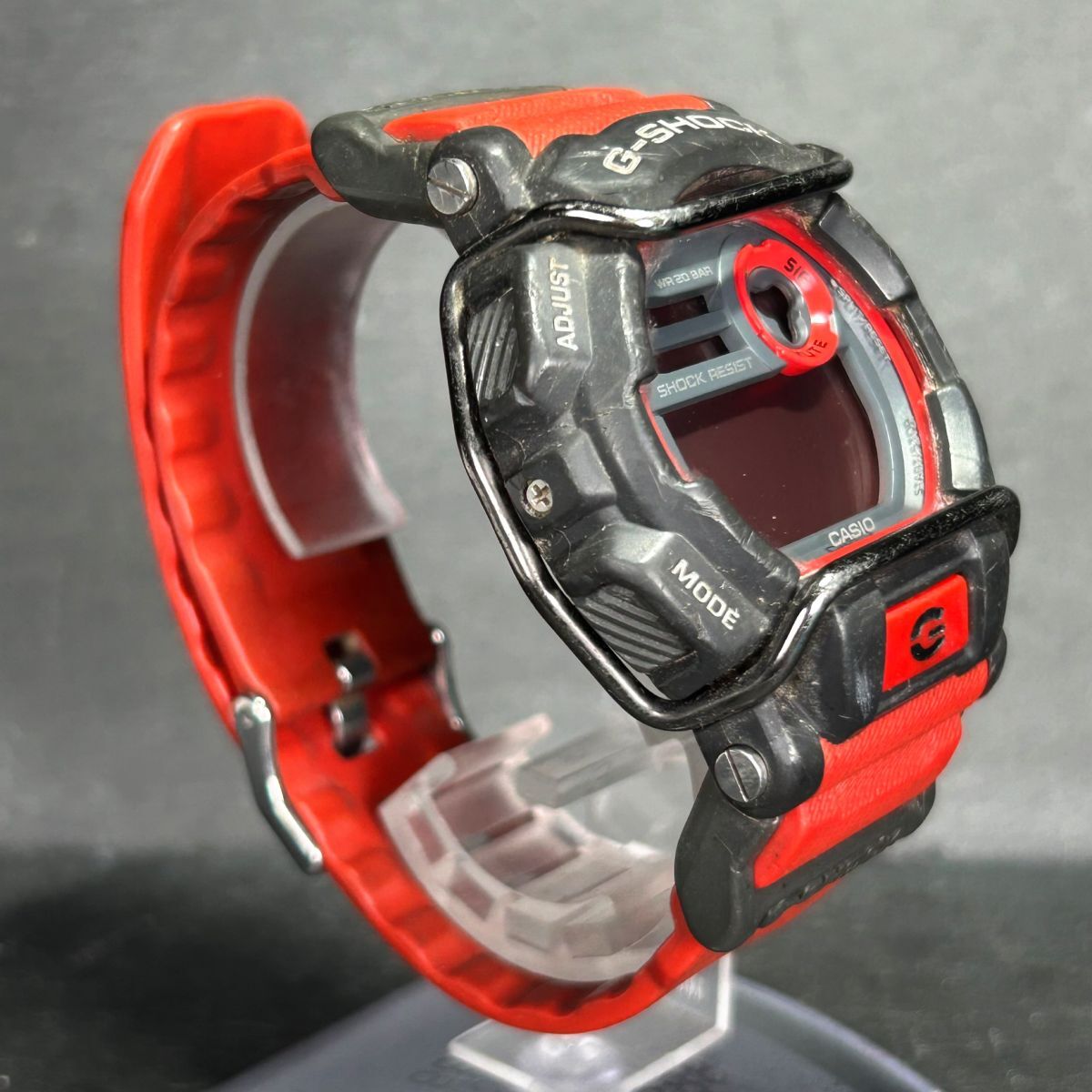 CASIO カシオ G-SHOCK ジーショック GD-400-4 腕時計 クオーツ デジタル カレンダー 多機能 レッド ブラック ステンレススチール メンズの画像5