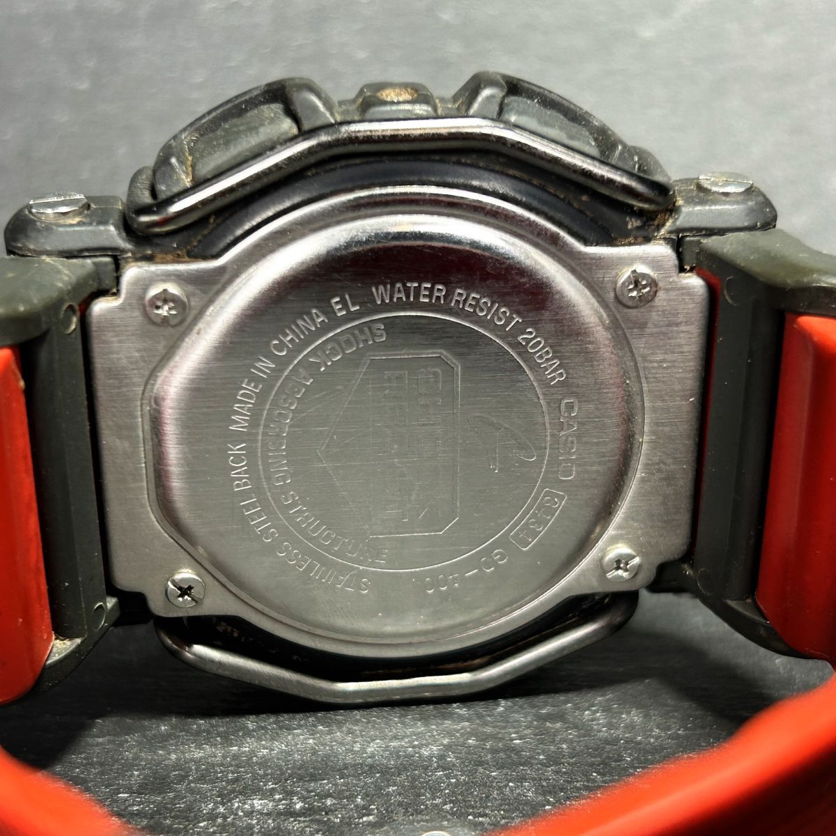 CASIO カシオ G-SHOCK ジーショック GD-400-4 腕時計 クオーツ デジタル カレンダー 多機能 レッド ブラック ステンレススチール メンズの画像8