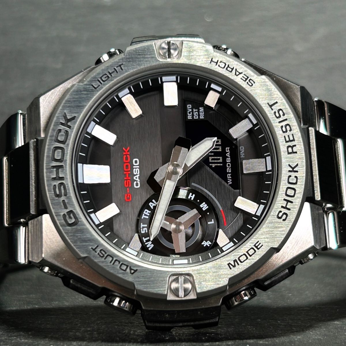 新品 CASIO カシオ G-SHOCK ジーショック G－STEEL ジースチール GST-B500D-1A 腕時計 タフソーラー アナデジ 多機能 モバイルリンクの画像4