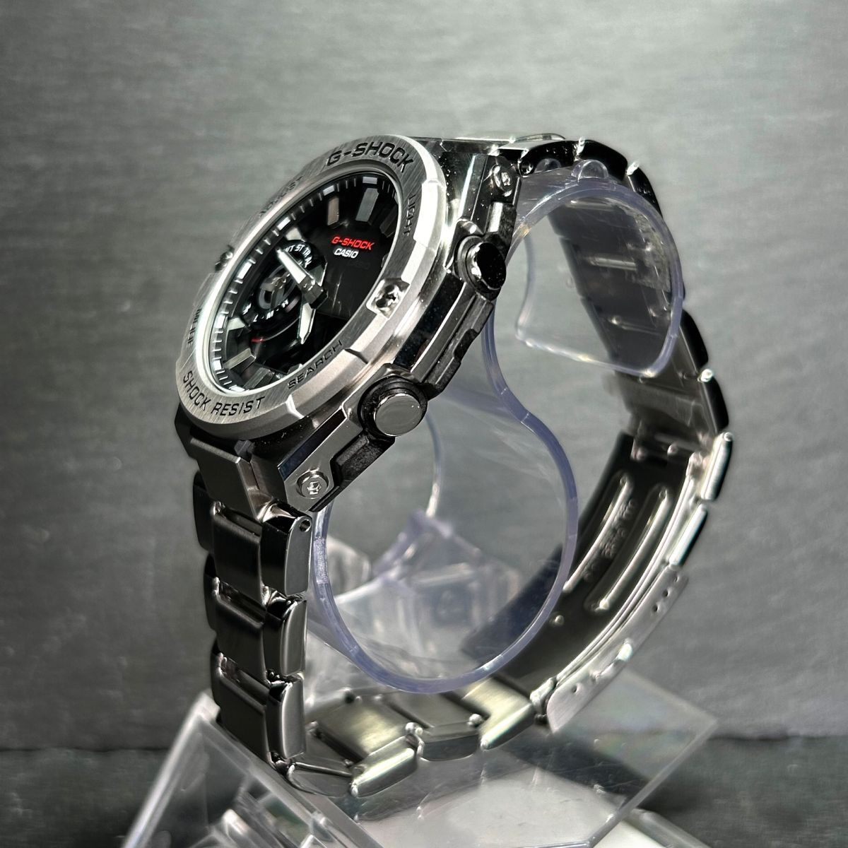 新品 CASIO カシオ G-SHOCK ジーショック G－STEEL ジースチール GST-B500D-1A 腕時計 タフソーラー アナデジ 多機能 モバイルリンクの画像6