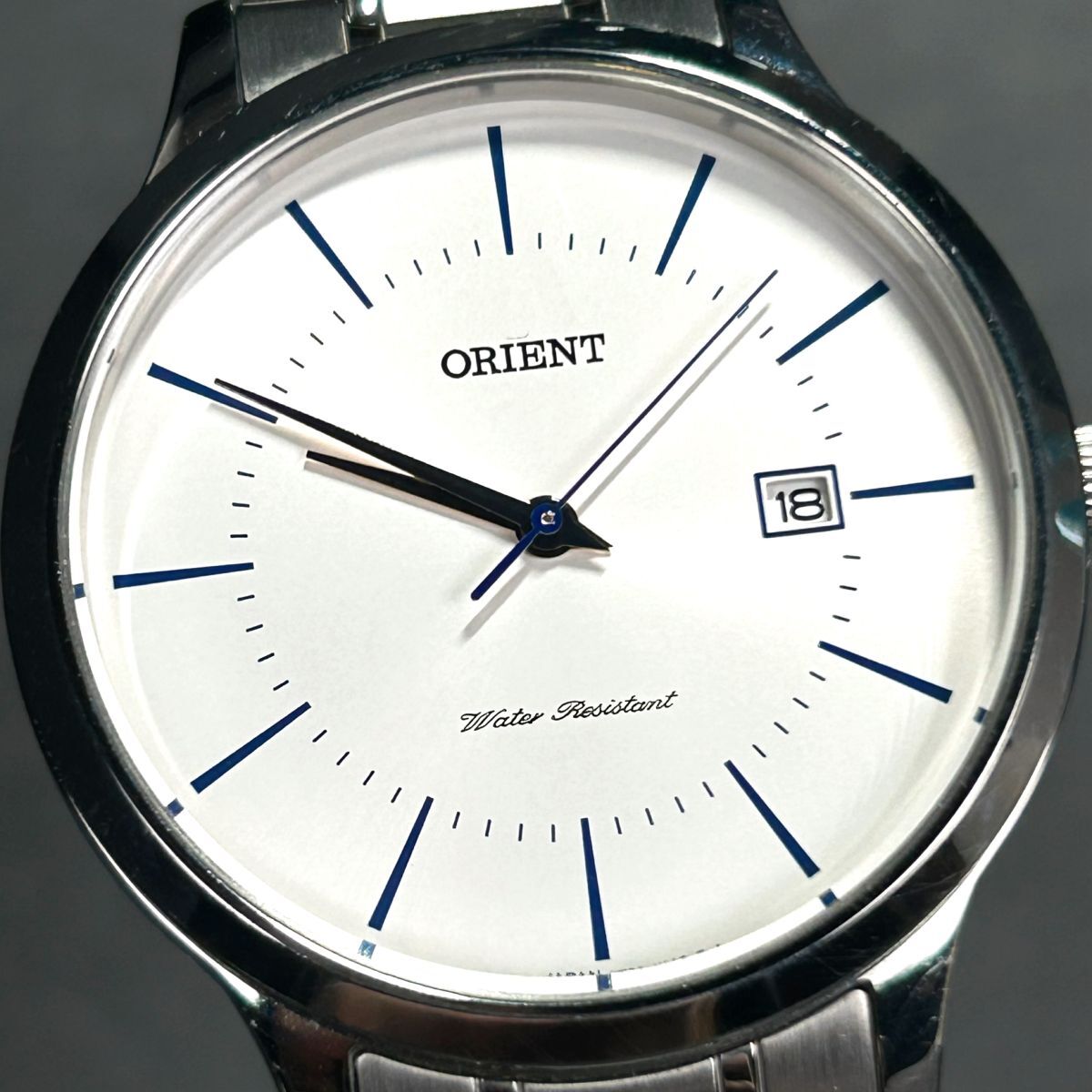 超美品 ORIENT オリエント メタル コンテンポラリー RH-QD0012S 腕時計 クオーツ アナログ ステンレススチール メンズ ホワイト 動作確認済の画像1