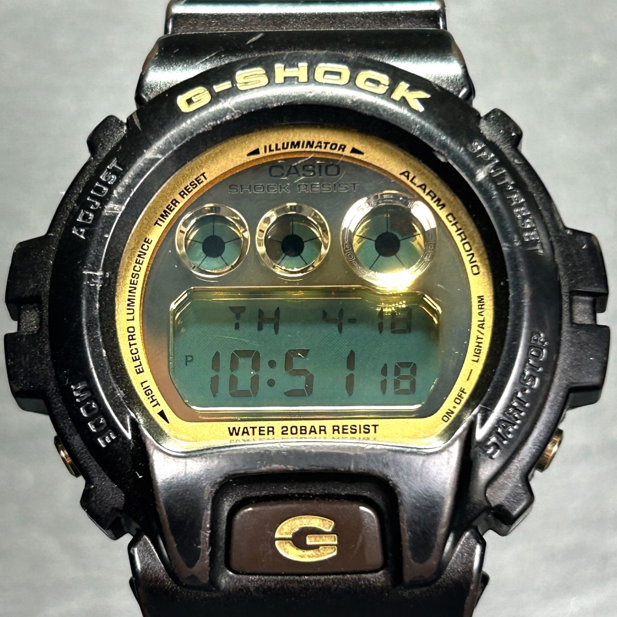 CASIO カシオ G-SHOCK ジーショック DW-6900BR-5 腕時計 クオーツ デジタル 多機能 ブラウン×ゴールド 新品電池交換済み 動作確認済みの画像3