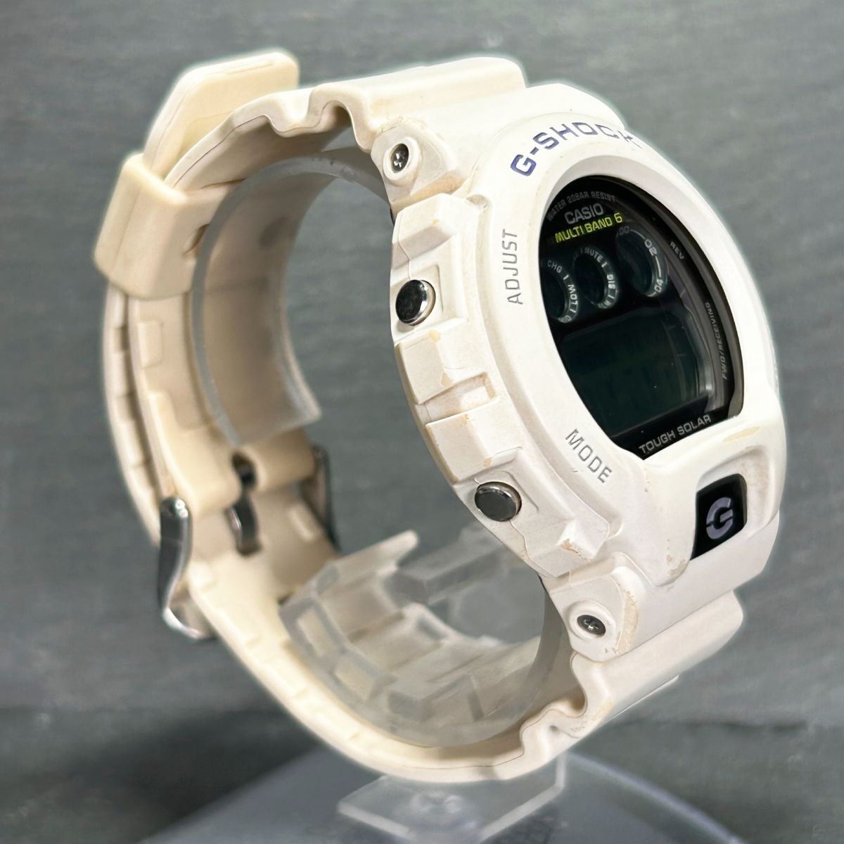 CASIO カシオ G-SHOCK ジーショック GW-6900A-7 腕時計 タフソーラー 電波ソーラー デジタル 多機能 ホワイト ステンレス 動作確認済みの画像5