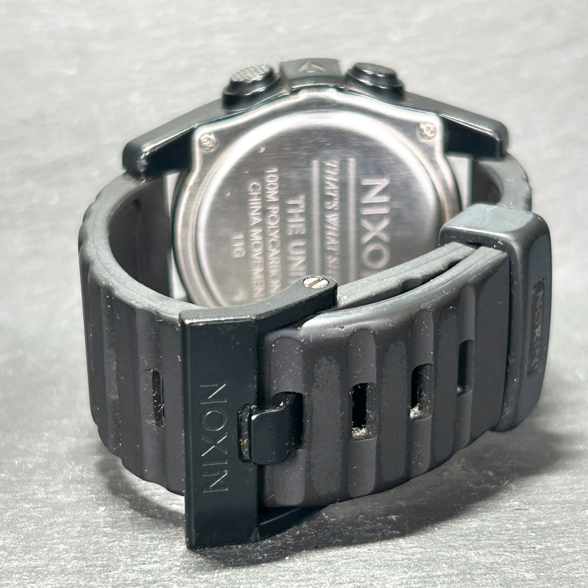 NIXON ニクソン THE UNIT ザ ユニット SS 11G 腕時計 クオーツ デジタル カレンダー 多機能 ブラック ステンレススチール 新品電池交換済みの画像7