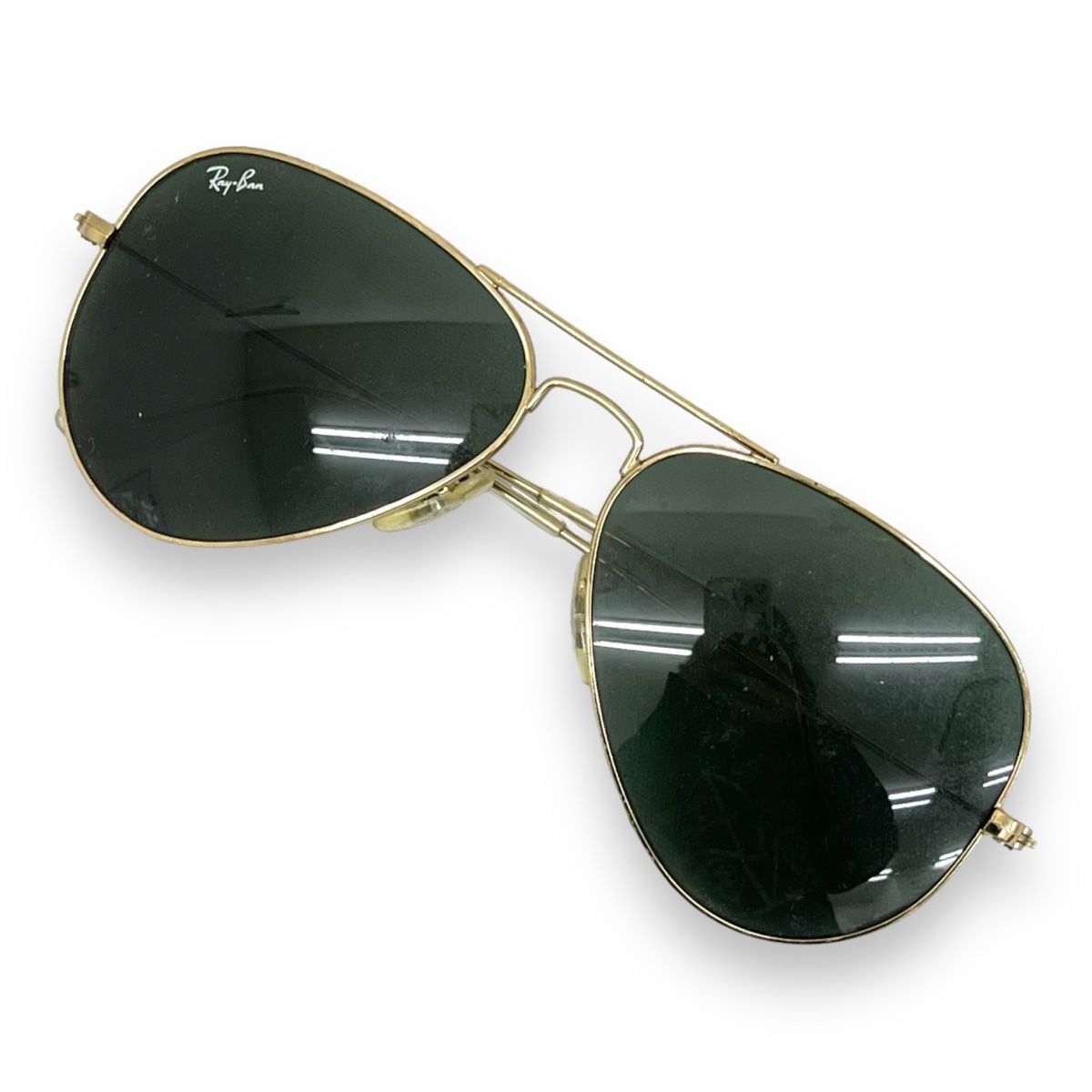 Ray-Ban レイバン サングラス 眼鏡 アイウェア ファッション ブランド ティアドロップ RB3025 アビエーター AVIATOR グリーン ケース付き_画像2