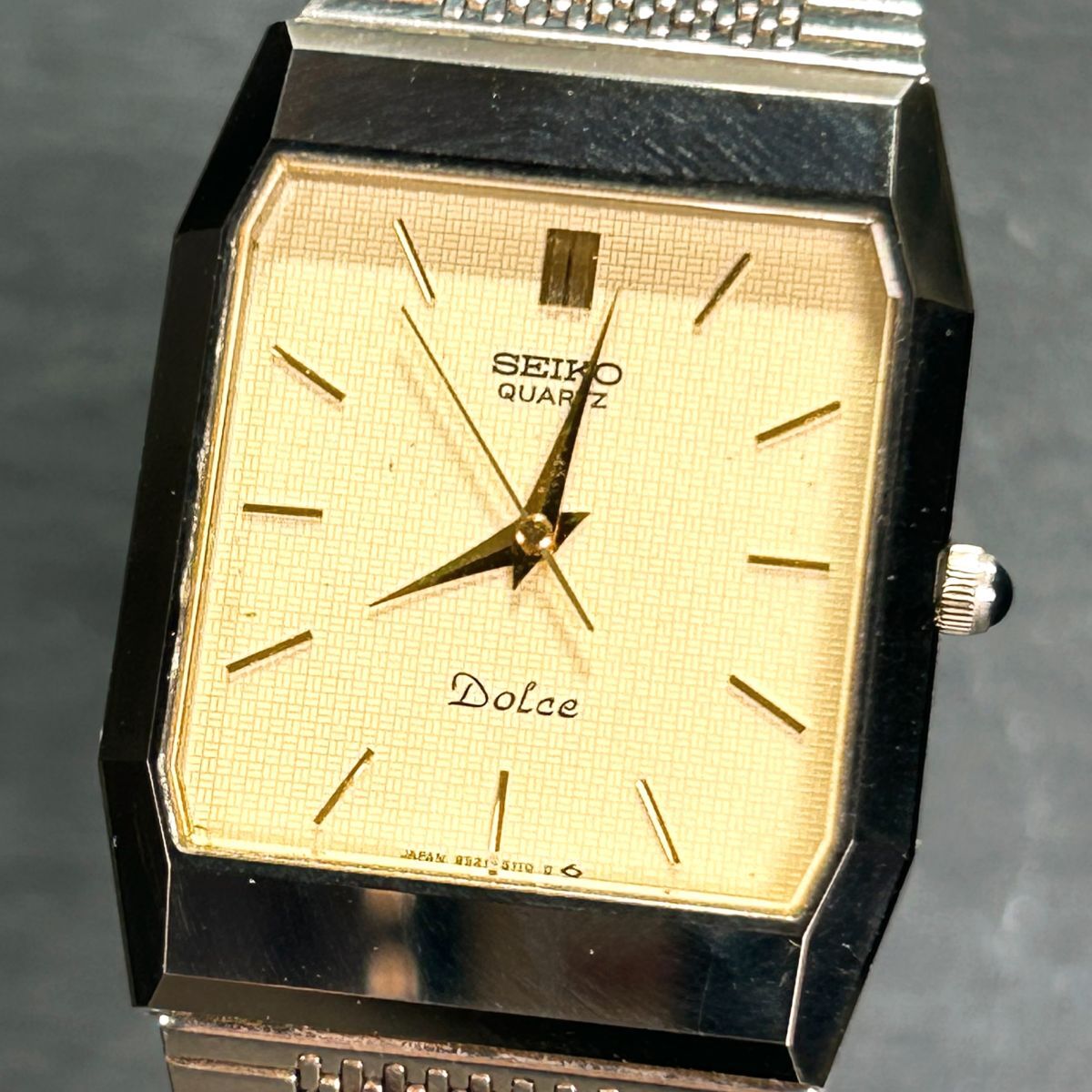 SEIKO Seiko DOLCE Dolce 9521-5110 wristwatch quarts analogue 3 hands stainless steel Gold new goods battery replaced operation verification ending 