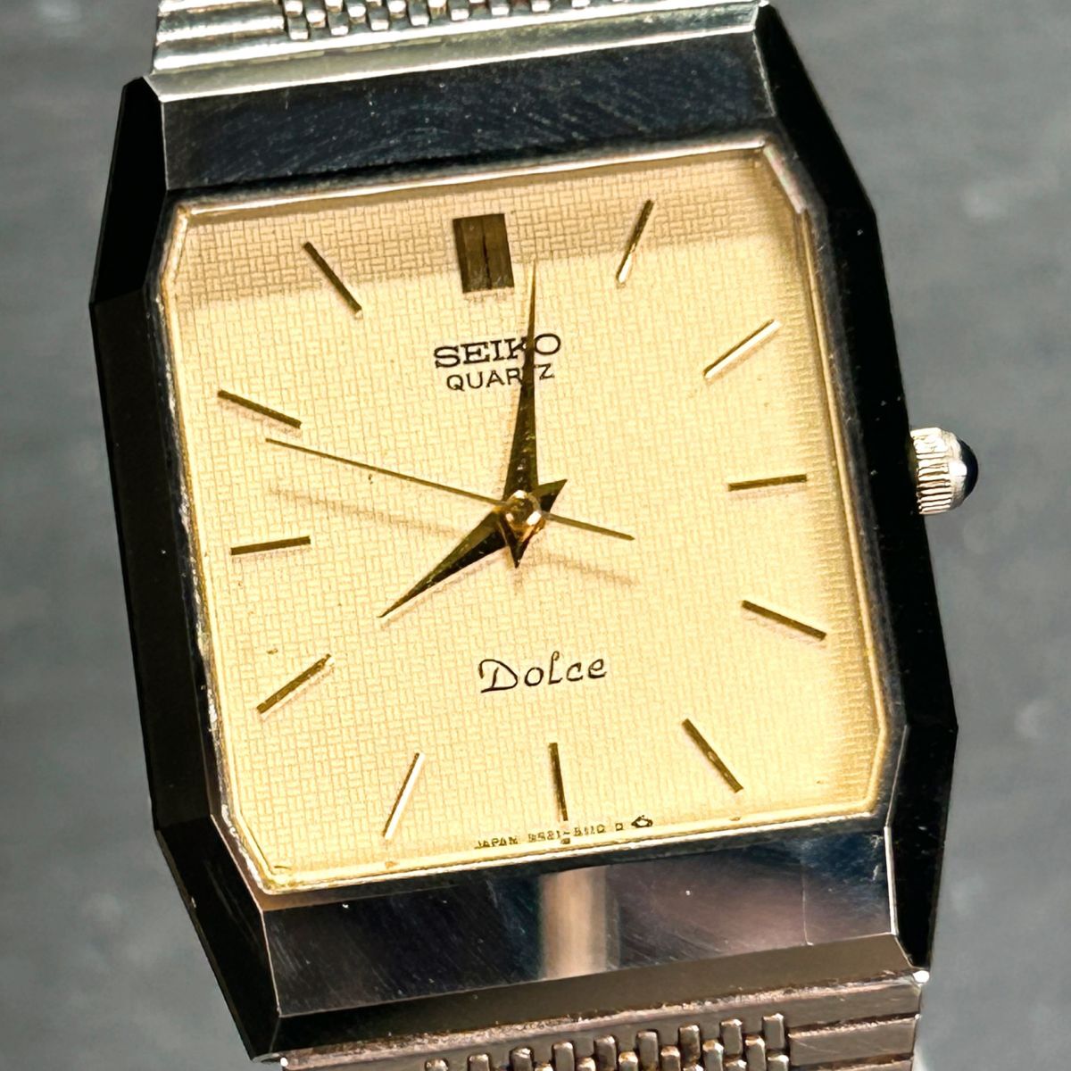 SEIKO Seiko DOLCE Dolce 9521-5110 wristwatch quarts analogue 3 hands stainless steel Gold new goods battery replaced operation verification ending 