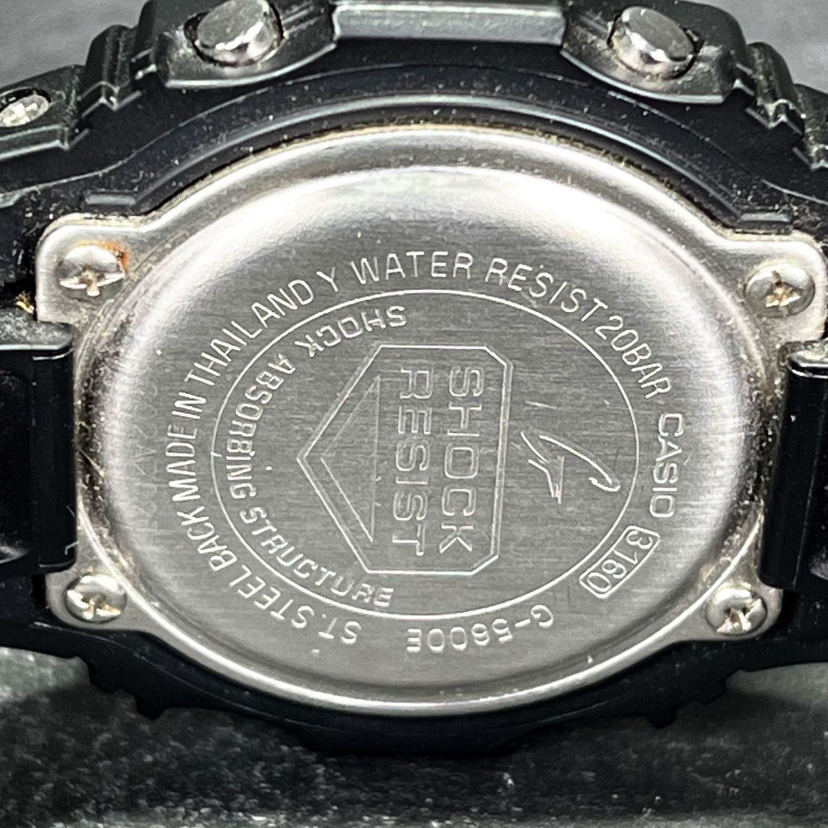 CASIO カシオ G-SHOCK Gショック G-5600E-1JF メンズ 腕時計 デジタル タフソーラー オールブラック カレンダー 多機能 樹脂 動作確認済みの画像7