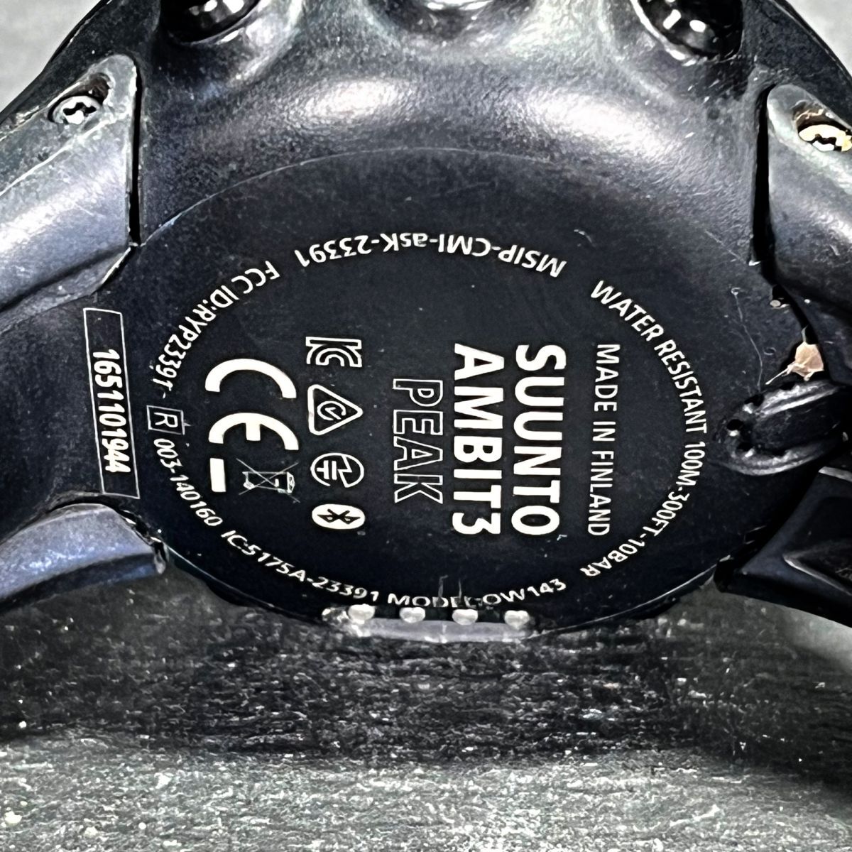 SUUNTO スント AMBIT3 アンビット PEAK ピーク OW143 SS020677000 メンズ 腕時計 デジタル 充電式 カレンダー 多機能 オールブラックの画像4