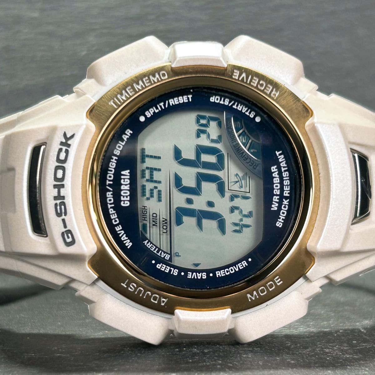 CASIO カシオ G-SHOCK ジーショックｘGEORGIA ジョージア GW-300LVJ 腕時計 電波ソーラー デジタル 多機能 ホワイト メンズ 動作確認済み_画像4