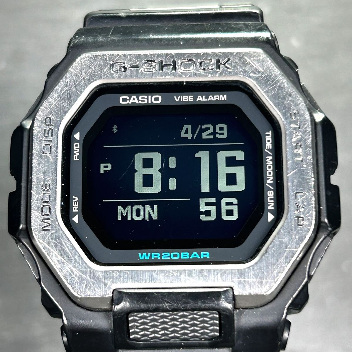CASIO カシオ G-SHOCK ジーショック G-LIDE ジーライド GBX-100-1 腕時計 クオーツ デジタル 多機能 Bluetooth モバイルリンク 電池交換済の画像3