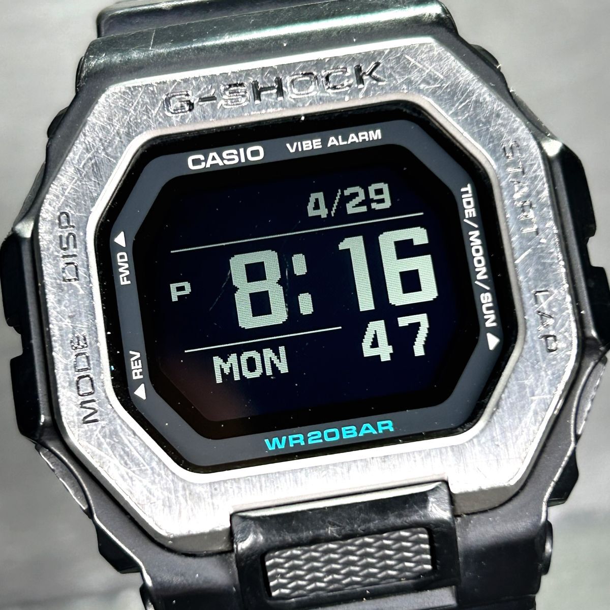 CASIO カシオ G-SHOCK ジーショック G-LIDE ジーライド GBX-100-1 腕時計 クオーツ デジタル 多機能 Bluetooth モバイルリンク 電池交換済の画像1